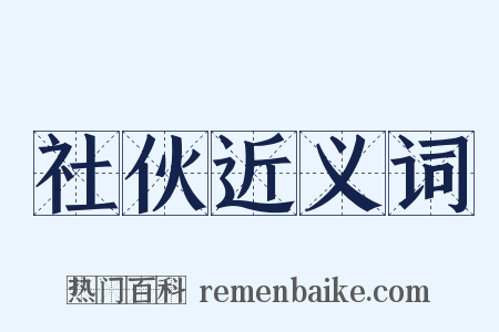 社伙近义词是什么意思的图片